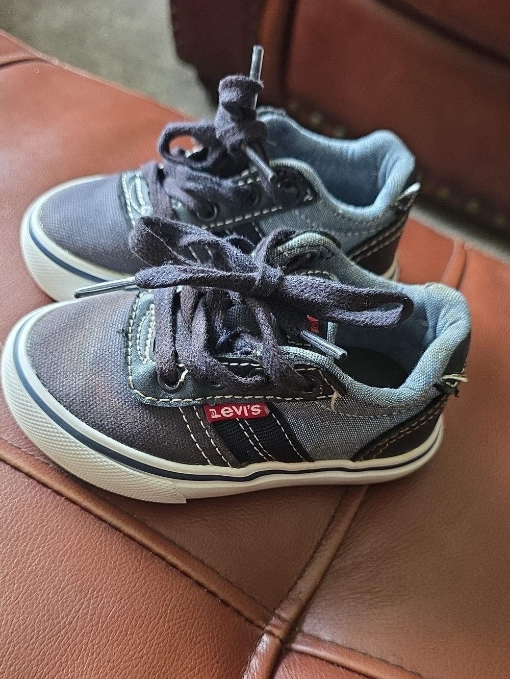 Levi's Toddler Dark Blue Canvas Lace-Up Sneakers